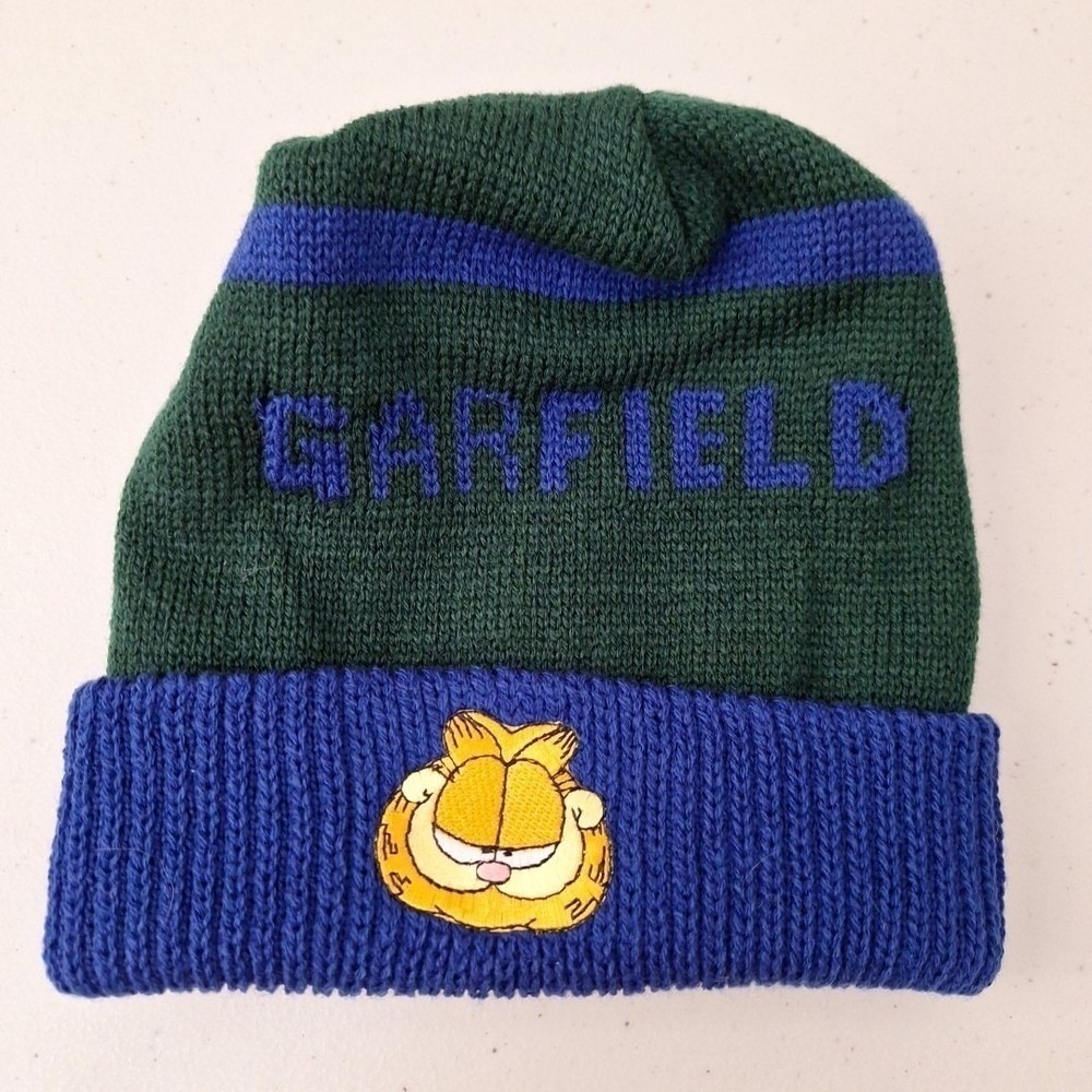Vintage Garfield The Cat Knitā Beanie Hat Youth One Size Fits Most NEW